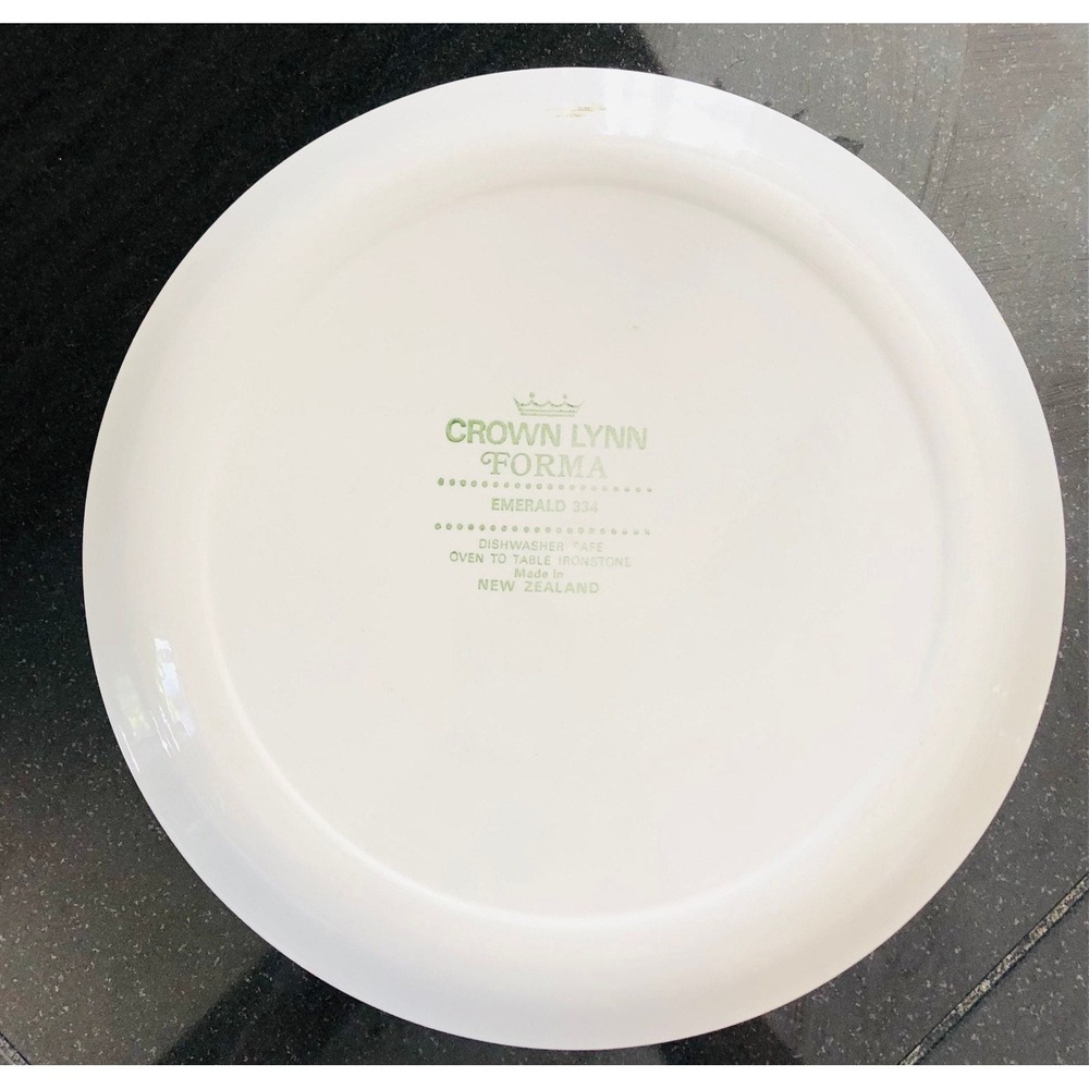Crown Lynn Forma Emerald Dinner Plate Ironstone Tray Platter Floral Green Yellow - Picture 2 of 7